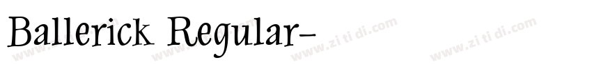 Ballerick Regular字体转换